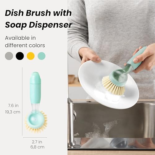 Rengo Dish Brush with Soap Dispenser