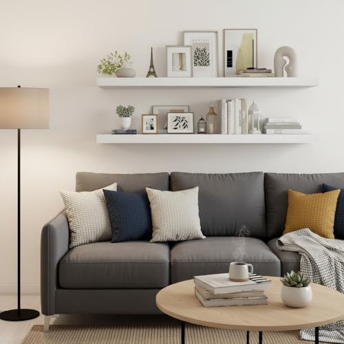 Deep Floating Shelves 55x12” Set of 2 (2 Count)