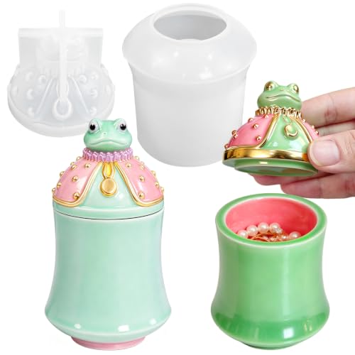 Frog Trinket Jar Silicone Mold