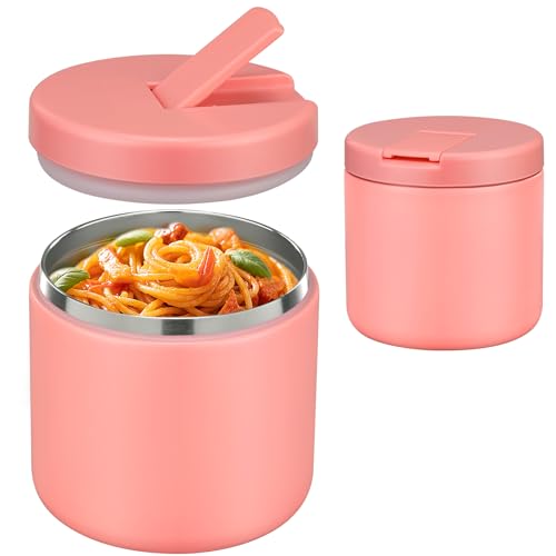 19oz Insulated Vacuum Food Jar with Buckle Lid Wide Mouth Soup Thermo for Hot Food Kids Leakproof Stainless Steel Lunch Container