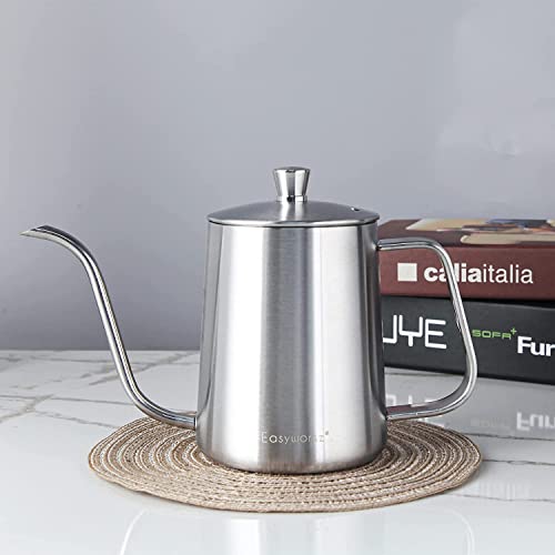 Gage Gooseneck Pour Over Coffee Kettle 20 oz Stainless Steel Hand Drip Long Narrow Spout