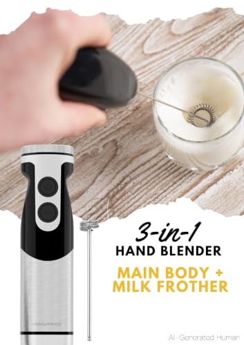 Hand Blender Immersion Blender Handheld 12