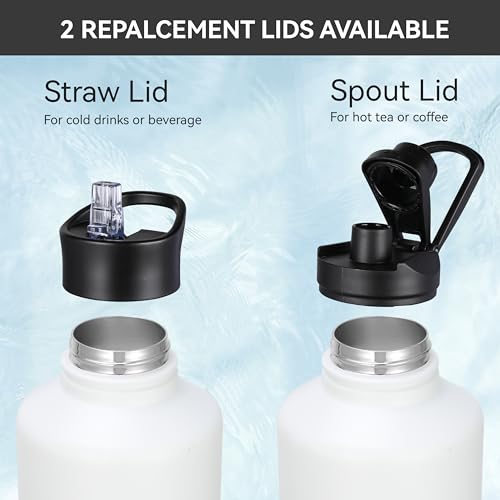 Half Gallon Insulated Water Bottles 64 oz