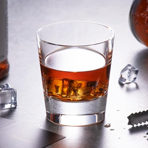 Crystal Whiskey Glasses Set of 2 Hand Blown Old Fashioned Glasses (2 Count)
