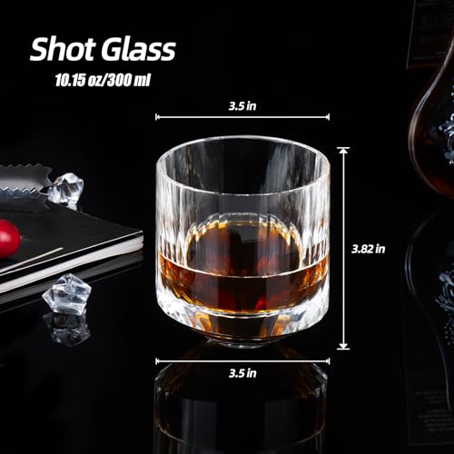 Crystal Whiskey Glasses Set of 2 Old Fashioned Glasses Hand Blown (2 Count)