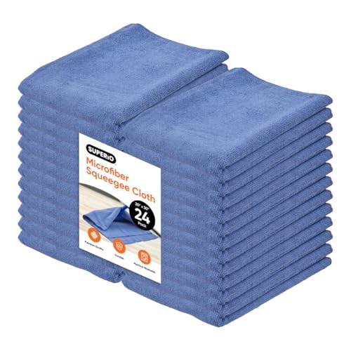 Microfiber Squeegee Towel Extra Large Miracle Cloth 20 x 30 Streak Free Microfiber Floor Cloth (24 Count)