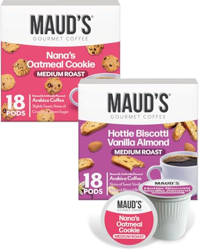 Maud’s Oatmeal Cookie & Almost Biscotti Coffee Pods Variety Pack (36 Count)