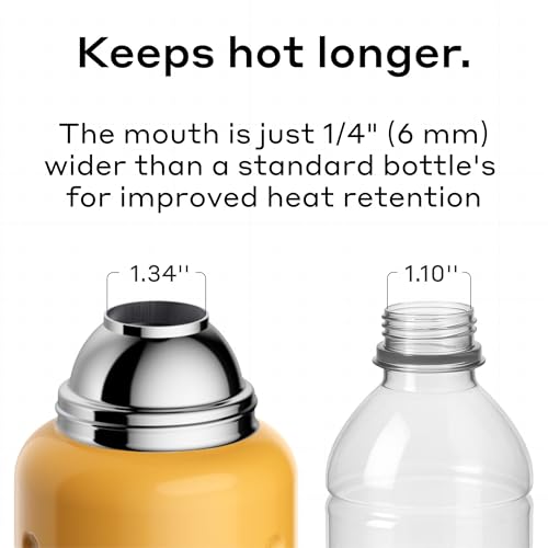 34 oz Vacuum Insulated Stainless Steel Water Bottle with Cup Lid