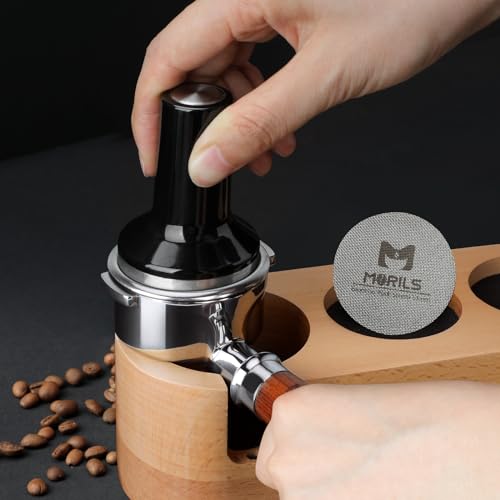 Bottomless Portafilter 58mm with Double Shot Filter Basket & Premium Walnutwood Handle