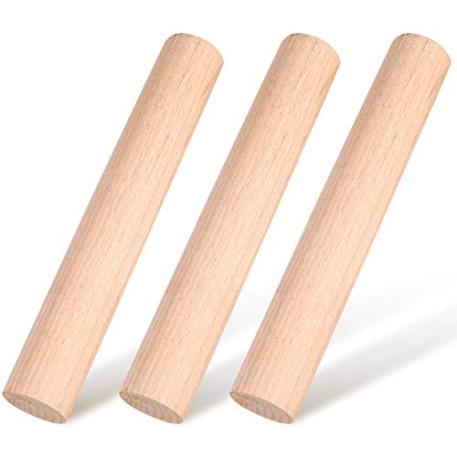 3 Pieces Small Rolling Pin Wood Mini Dumpling Dough Roller