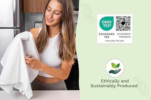Organic Cotton Tea Towels for Embroidery (5 Count)