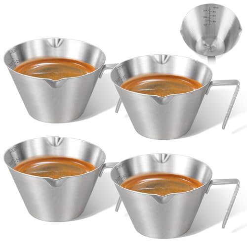 4 Pc Stainless Steel Espresso Shot Cups (4 Count)