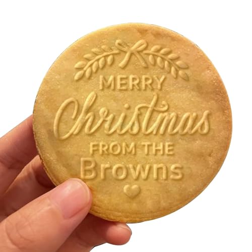 2025 Personalized Christmas Cookie Stamp Unique 3D Embossed Design Fun Tool for Baking Art