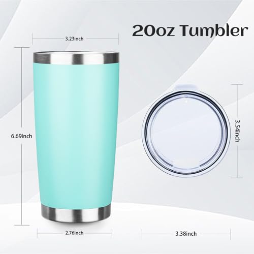 8 Pack 20oz Stainless Steel Travel Coffee Tumbler