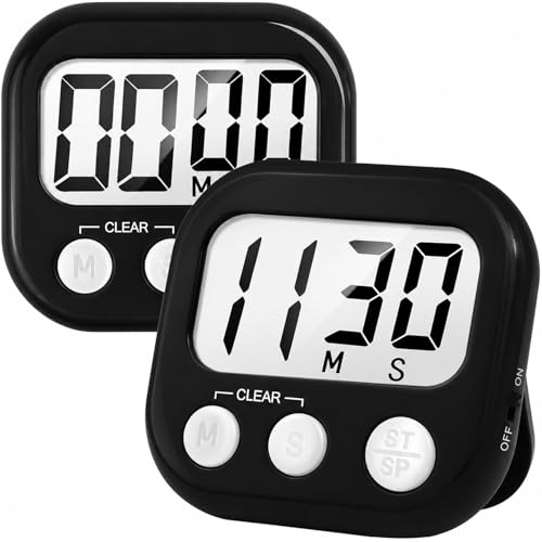 Digital Kitchen Timers for Cooking (2 Count)