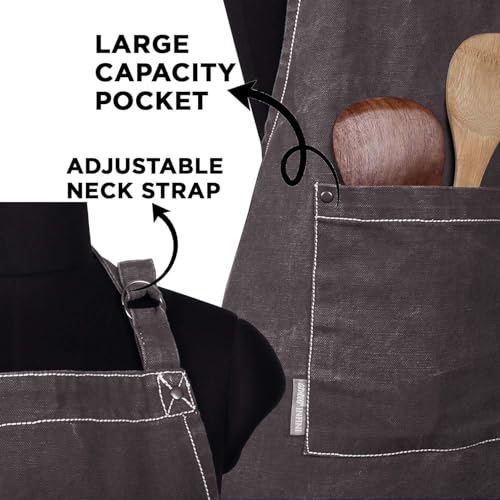 Cotton Solid Aprons for Women with Pocket