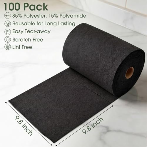 Microfiber Cleaning Cloth Roll (100 Count)