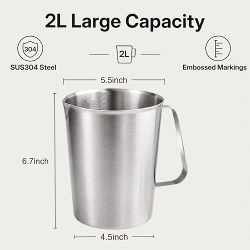 64Oz 8Cup Stainless Steel Pitcher