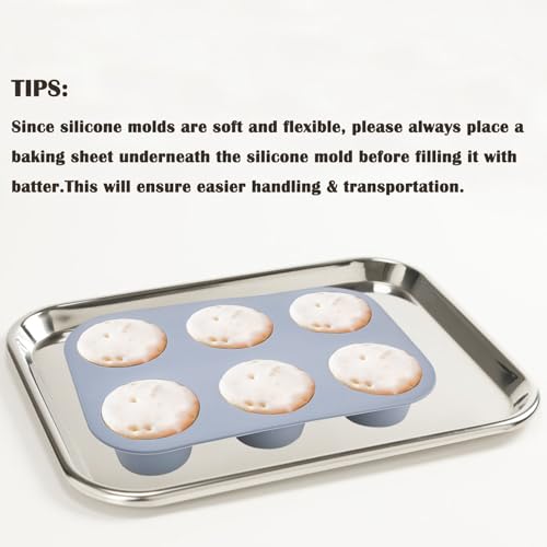 6 Cups Silicone Mini Muffin Pan Set