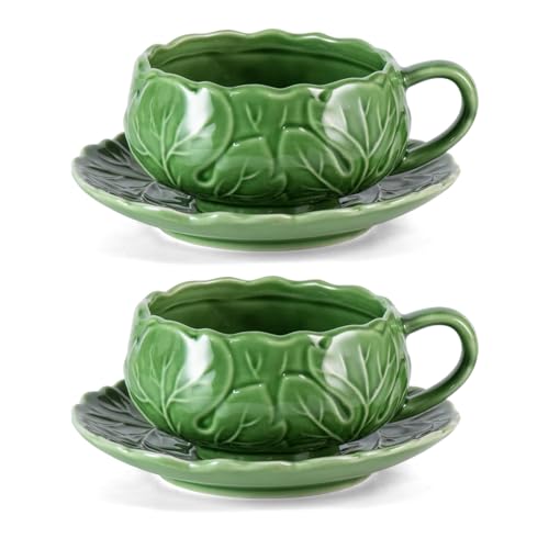 Tea Cups and Saucers Set of 2 (2 Count)