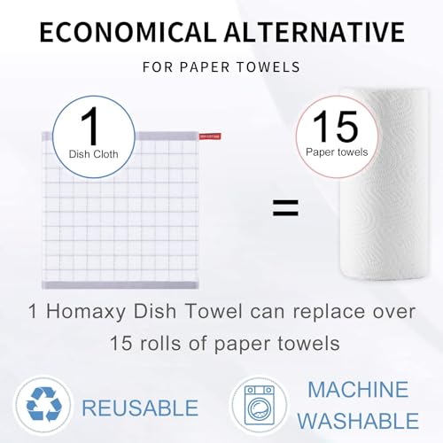 100% Cotton Terry Kitchen Dish Cloths (8 Count)
