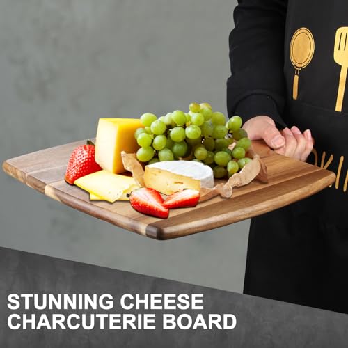 Large Wooden Charcuterie Board Acacia Chopping Cutting Boards for Kitchen