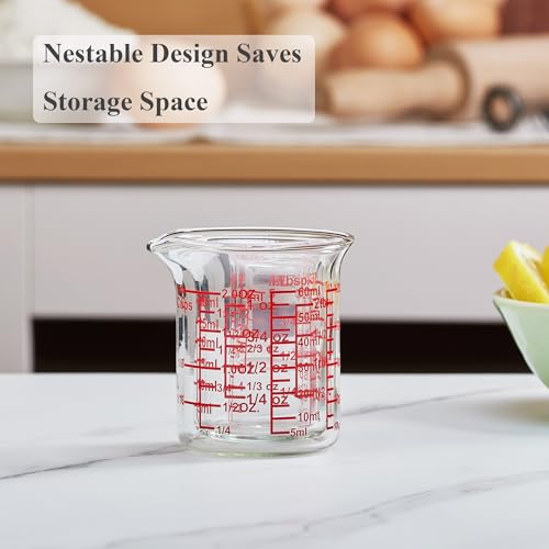 Mini Borosilicate Glass Measuring Cup Set