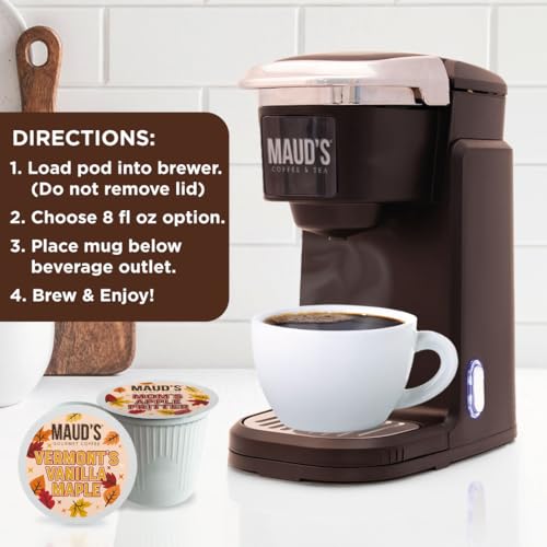 Maud’s Maple Vanilla & Apple Fritter Flavored Coffee Pods Variety Pack 36ct (36 Count)