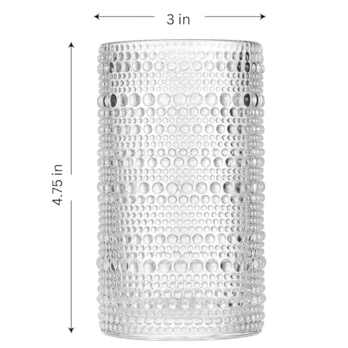 Vintage Clear Hobnail Drinking Glasses (32 Count)