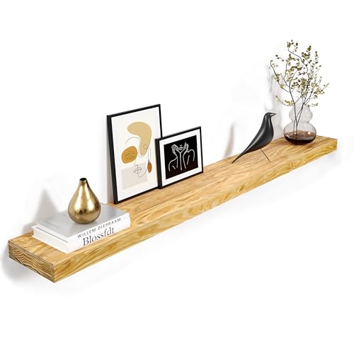 72'' Pine Wood Floating Shelf for Wall