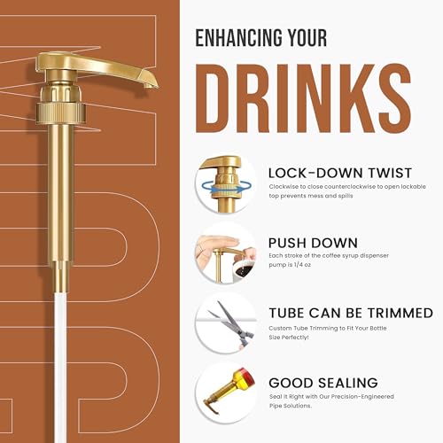 Jimoco® Syrup Pump Dispenser + Torani® Brown Sugar Cinnamon Syrup (25.4 Fl Oz)