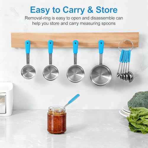 Measuring Cups and Spoons Set Stainless Steel 10 Piece for Cooking and Baking (10 Count)