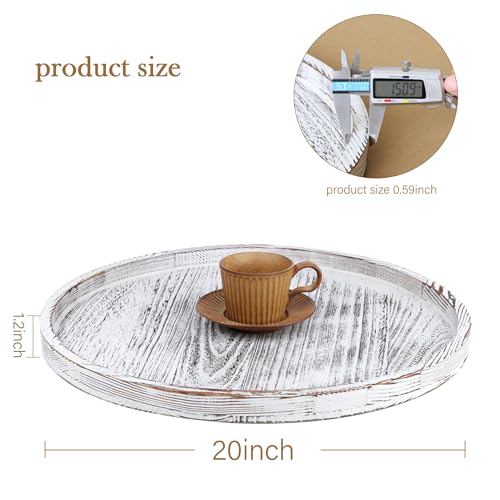 Extra Large Round Ottoman Table Tray 20"