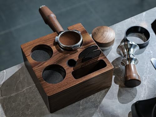 58mm Tamper Station Walnut Portafilter Holder