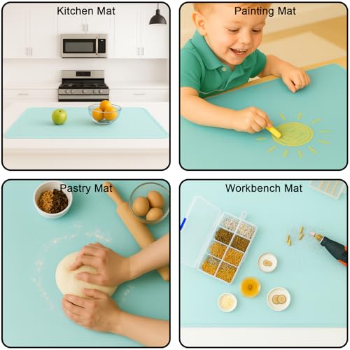 Silicone Mat 35.4"x23.6" Silicone Mats for Kitchen Counter Heat Resistant Mats for Countertop