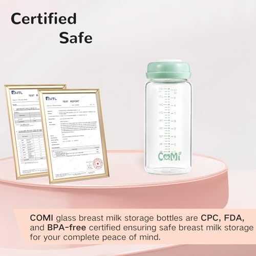 Wide Neck Glass Breastmilk Collection n Storage Bottle (2 Count)
