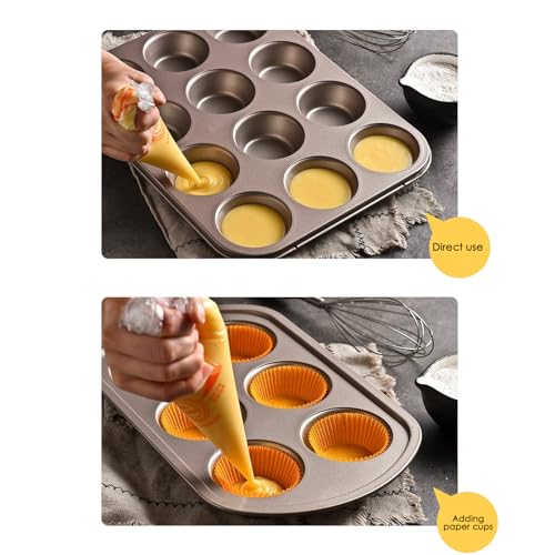 2 Packs Nonstick Round Muffin Baking Pan Tin (2 Count)