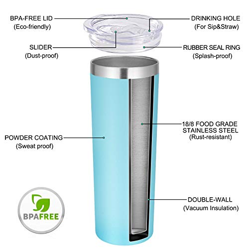 Stainless Steel Tumblers Bulk 6 Pack (6 Count)