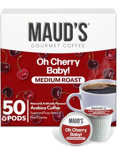 Cherry Flavored Medium Roast Coffee Pods (50 Count)