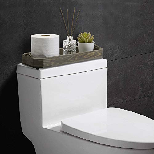 Rustic Gray Wood Vanity Tray