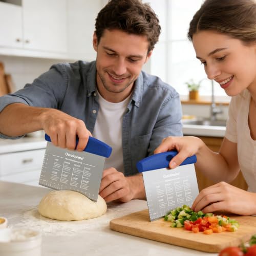 2 Pack Bench Scraper Dough Cutter