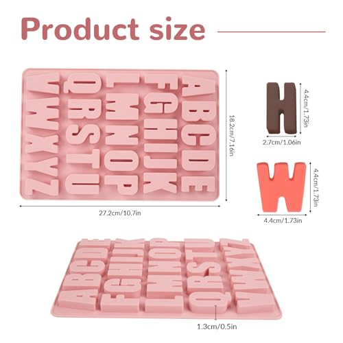 1 Pcs 26 Cavities Silicone Alphabet chocolate letter molds