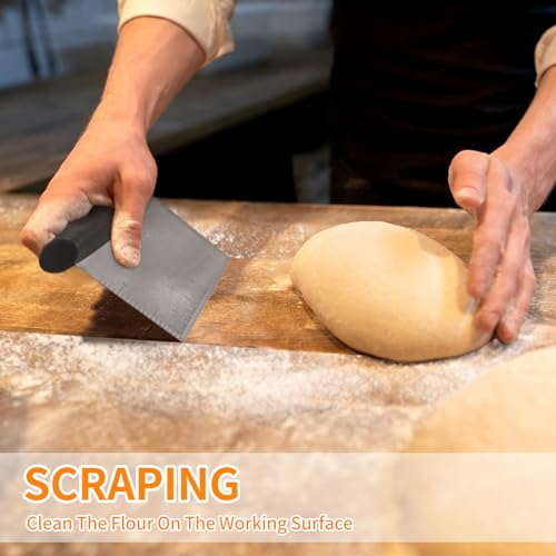 Stainless Steel Bench Scraper and Pastry Blender Cutter Set