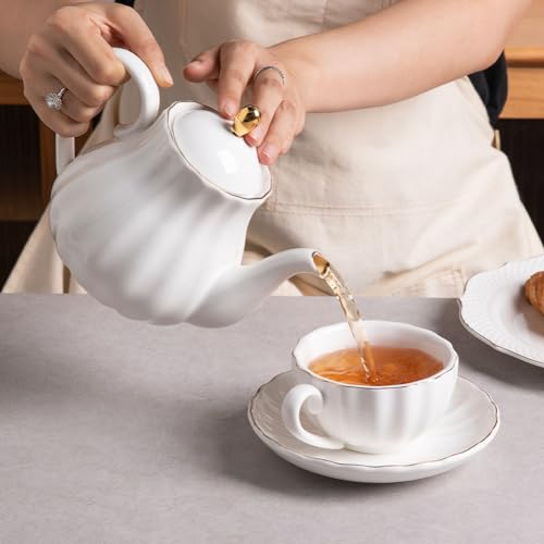 Sweejar 40FLOZ Royal Teapot with Infuser