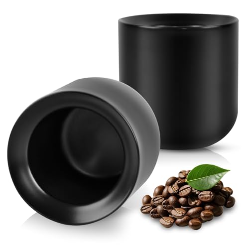 A set of 2 matte black ceramic espresso cups (2 Count)