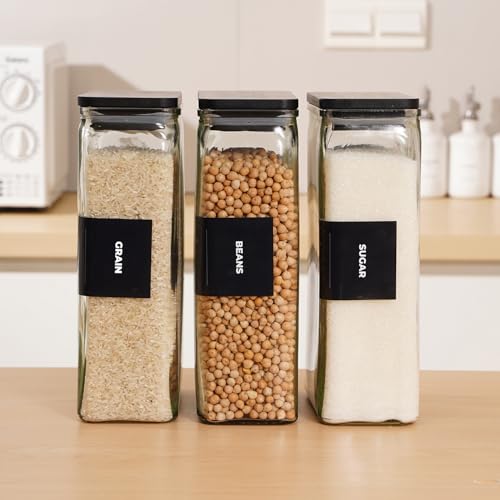 Glass Storage Jars with Bamboo Lid