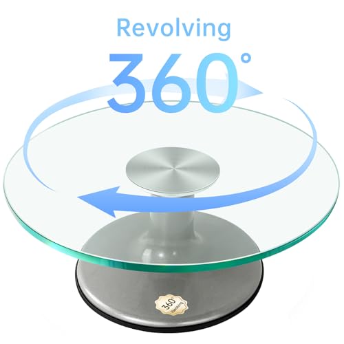 Glass Cake Turntable for Decorating 12 Inches