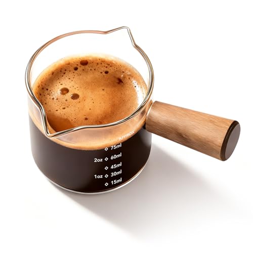 2.5oz Double Spout Espresso Shot Cup with Handle