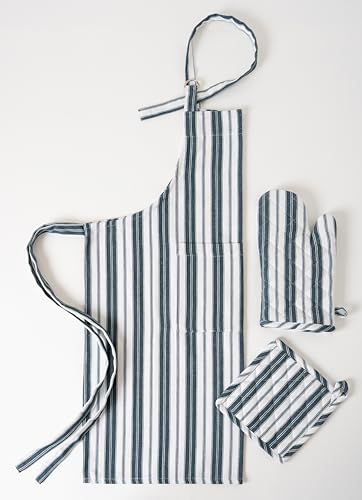 1 Oven Mitt 1 PotHolder & 1 Kitchen Apron Set