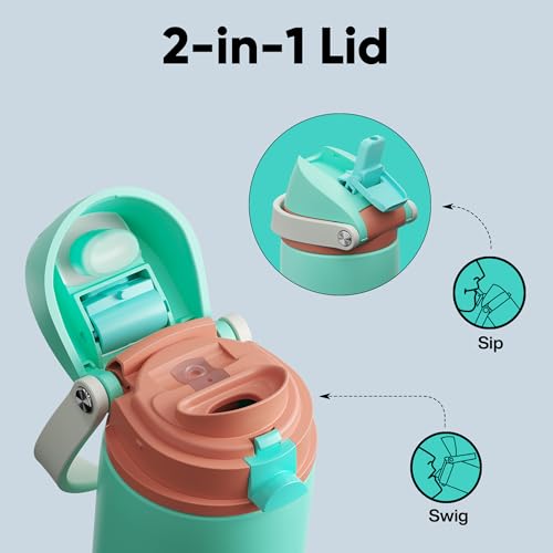 Insulated Water Bottle with Straw